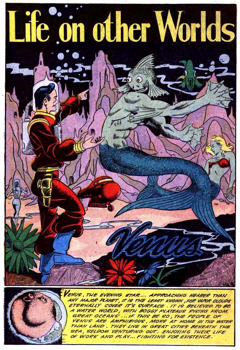 Illustration for article titled The planets of the Solar System, according to crazed pulp comics of the 1940s